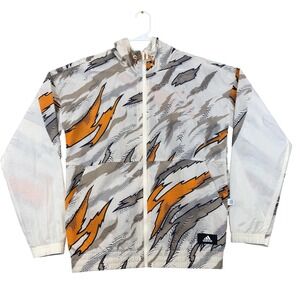 Adidas Jacket Mens Small Multicolor Camo‎ Hooded Mesh Lined Full Zip Windbreaker
